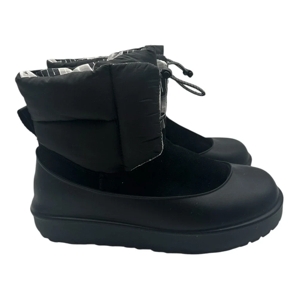 UGG Classic Maxi Toggle Boots Womens 7 Black Suede Sheepskin Winter 1130670‎